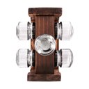 Ver imagem 4 de Porta Temperos Condimentos Tipo Baleiro Madeira Wp Connect Porta Tempero Giratório Madeira com 06 Po