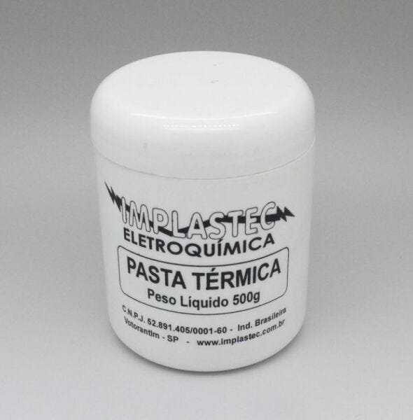 Pasta Térmica de Silicone Branca Implastec - Pote 500g - 1