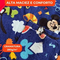 Roupão Aveludado Lepper Estampado Personagens Infantil Mickey P - 2