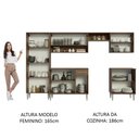 Ver imagem 6 de Armário de Cozinha Completa 293cm Rustic/Branco Emilly Madesa 01XA