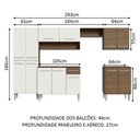 Ver imagem 4 de Armário de Cozinha Completa 293cm Rustic/Branco Emilly Madesa 01XA