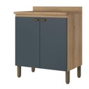 Ver imagem 1 de Balcão 80 Cm 2 Portas Finesse Capuccino Azul - Thb