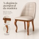 Ver imagem 6 de Cadeira Poltrona Brisa Base Madeira Luís Xv Cor Fendi Gomos Quadrados