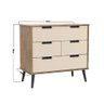 Cômoda Belmax Retrô 513045 4 Gavetas Carvalho/Off White SE - 2