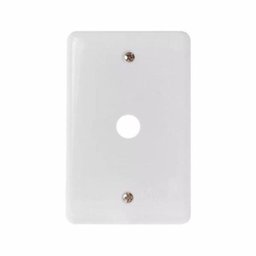 Placa com Furo Central para Cabo com Conector para Antena Branca - Ilumi, Opção: Branco(a) - 1