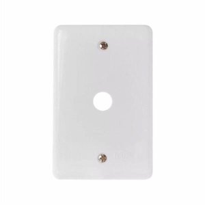 Placa com Furo Central para Cabo com Conector para Antena Branca - Ilumi, Opção: Branco(a)