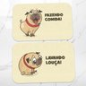 Kit Tapetes de Cozinha Cãozinho Pug "Comida Vs Louça" - 3