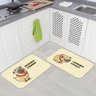 Kit Tapetes de Cozinha Cãozinho Pug "Comida Vs Louça" - 2