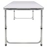 Mesa Camping Praia Dobrável Vira Maleta 120x60cm Acampamento com 4 Bancos Dobráveis Leve Portátil Co - 8