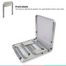 Mesa Camping Praia Dobrável Vira Maleta 120x60cm Acampamento com 4 Bancos Dobráveis Leve Portátil Co - 3