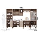 Ver imagem 2 de Cozinha Modulada Compacta 6 Peças com Espaço para Forno e Micro-ondas sem Tampo Aspen Luciane Móveis