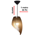 Ver imagem 3 de Lustre Luminária Pendente de Madeira Mdf Mod. Orbit