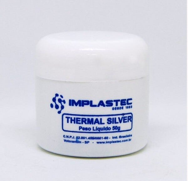 Pasta Térmica Com Prata Thermal Silver Implastec - Pote 50g - 1