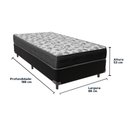 Ver imagem 3 de Cama Box Preto e Colchão Iso100 Espuma D33 Solteiro Ortobom