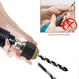 Adaptador de Mandril 1/4" Engate Rápido para Furadeira e Parafusadeira Elétrica - 4