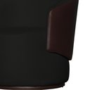 Ver imagem 3 de Poltrona Organica Beatriz Suede Preto C/ Composê Corano Marrom - Lm Decor