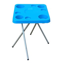 Mesa Dobravel para Petisco Piscina Praia Camping:azul - 1
