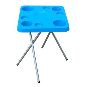 Mesa Dobravel para Petisco Piscina Praia Camping:azul