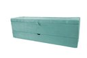 Ver imagem 2 de Recamier Puff Baú Sapateira com Gaveta 1,58 Cm para Cama Box Queen Size - Azul Tiffany