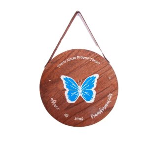 Quadro Decorativo Sala Tendência Sem Moldura Frases Vintage Cor:Borboleta Rustico