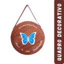 Ver imagem 2 de Quadro Decorativo Sala Tendência Sem Moldura Frases Vintage Cor:Borboleta Rustico