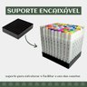 Conjunto de Canetas Marcador Permanente Ponta Dupla 60 Cores - 2