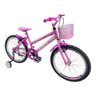 Bicicleta Infantil Aro 20 Feminina - Route Bike - Aro Aero - Cestinha - Rodinha Rosa - 2
