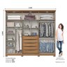 Guarda-roupa Belori 06 Pts. C/ Espelho Off White/nature - Henn - 7