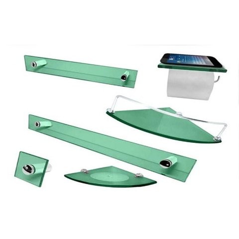 1 Kit Para banheiro Premium Verde 03