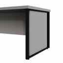 Ver mais imagens de Mesa Diretor com Caixa de Tomadas e Porta Objetos para Escritório 180cm Corporate Cinza Sagrado e Preto