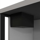 Ver imagem 7 de Mesa Diretor com Caixa de Tomadas e Porta Objetos para Escritório 180cm Corporate Cinza Sagrado e Preto