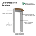 Ver imagem 3 de Porta-Geladeira 83 cm 1 Porta Basculante Branco/Rustic Stella Madesa