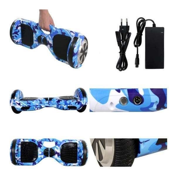 Hoverboard Bluetooth Azul Camuflado Com Led - 4