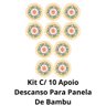 Kit C/ 10 Apoio Descanso para Panela de Bambu - 2