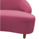 Ver mais imagens de Namoradeira Sofá Feijão Cancún 130cm Orgânica Suede Rosa