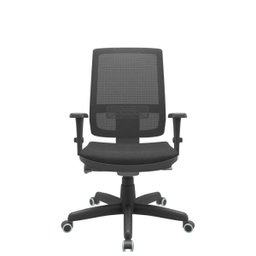 Cadeira Diretor Brizza Tela - Autocompensador Slider - Base Standard - Braços 3d Pp - Plaxmetal - 1