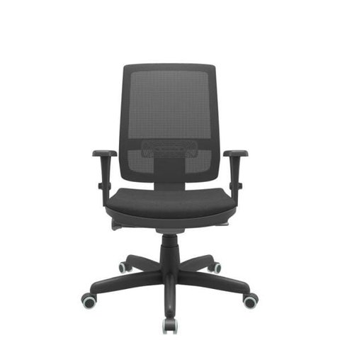Cadeira Diretor Brizza Tela - Autocompensador Slider - Base Standard - Braços 3d Pp - Plaxmetal