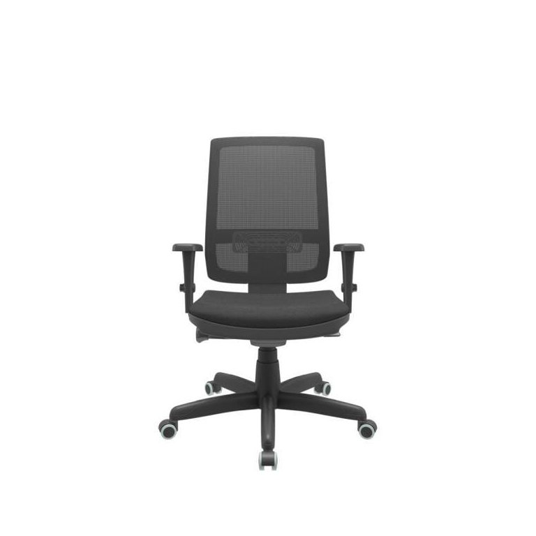 Cadeira Diretor Brizza Tela - Autocompensador Slider - Base Standard - Braços 3d Pp - Plaxmetal