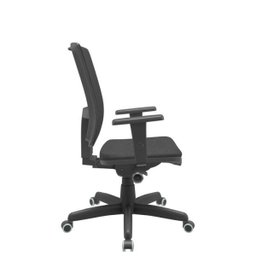 Cadeira Diretor Brizza Tela - Autocompensador Slider - Base Standard - Braços 3d Pp - Plaxmetal - 3