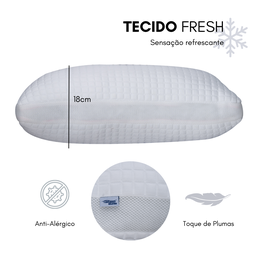 Travesseiro Toque de Plumas Macio 50x70 Tecido Refrescante - 3