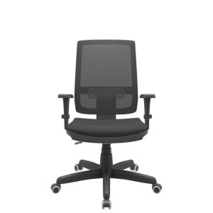 Cadeira Diretor Brizza Tela - Back Plax - Base Standard - Braços 3d Pp - Plaxmetal