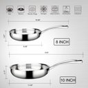 Ver imagem 5 de Duxtop Panela Stir-fry Aço Inox Tri-ply 8" para Indução (prata)