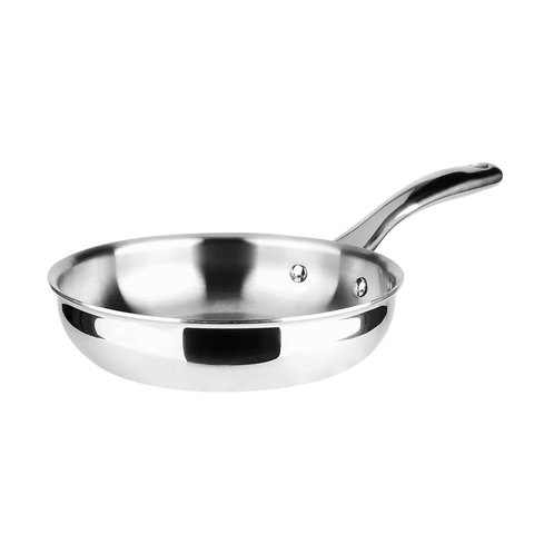 Duxtop Panela Stir-fry Aço Inox Tri-ply 8" para Indução (prata)