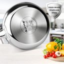 Ver imagem 4 de Duxtop Panela Stir-fry Aço Inox Tri-ply 8" para Indução (prata)