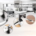 Ver imagem 3 de Duxtop Panela Stir-fry Aço Inox Tri-ply 8" para Indução (prata)