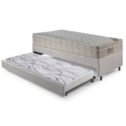 Bicama Box Solteiro Corino Linho 88x188x28 cm com Colchão Airtech Ortobom Molas Ensacadas - 3