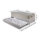 Ver imagem 2 de Bicama Box Solteiro Corino Linho 88x188x28 cm com Colchão Airtech Ortobom Molas Ensacadas