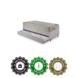 Bicama Box Solteiro Corino Linho 88x188x28 cm com Colchão Airtech Ortobom Molas Ensacadas - 5