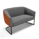 Ver imagem 7 de Namoradeira e 2 Poltronas Industrial Preto Stella Noz/linho Grafit D03 - D'Rossi