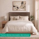 Ver imagem 7 de Cabeceira Painel Suspenso Casal 140 cm Luna Retangular Corino Canela Artte